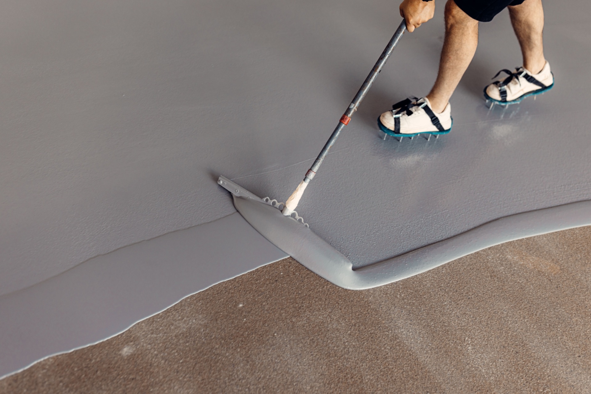 Rubber flooring application